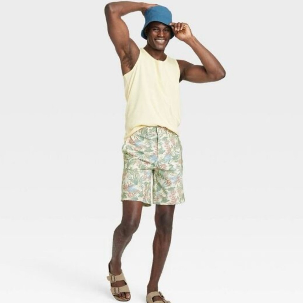 NWT Goodfellow & Co Tropical Print Men's Swim Hybrids